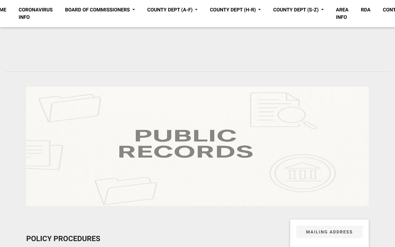 Graham County public records request page