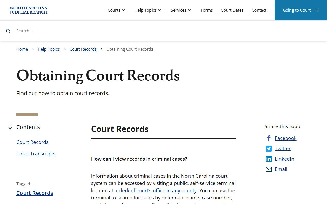 Graham County court records help topic from the North Carolina Judicial Branch
