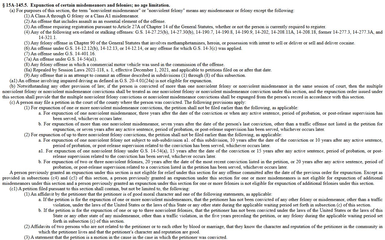 Graham County criminal court records expunction eligibility statute