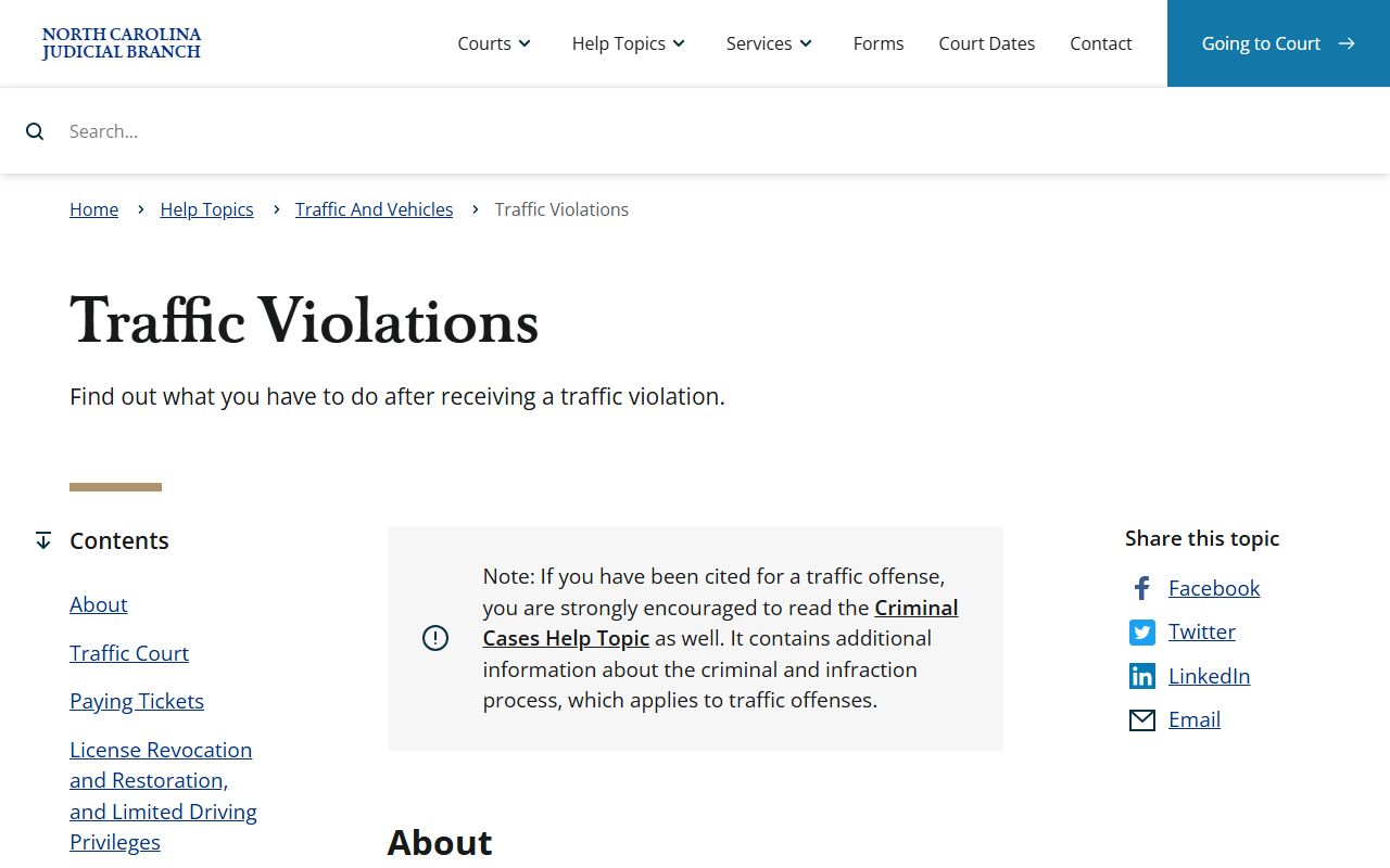 Graham County traffic court records North Carolina traffic violations help topic