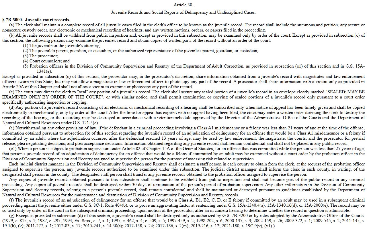 Graham County warrant records and restricted juvenile court record statute