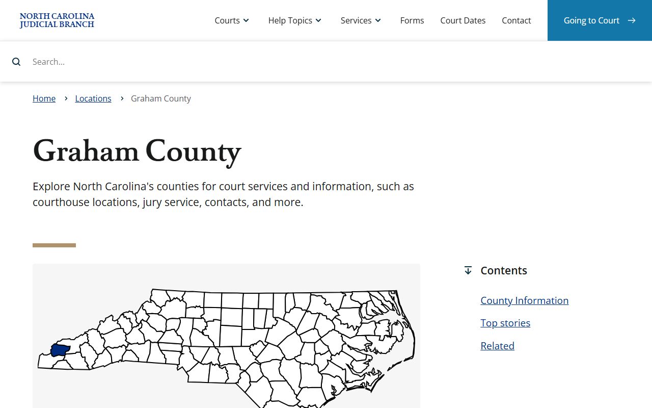 Graham County court records Judicial Branch page